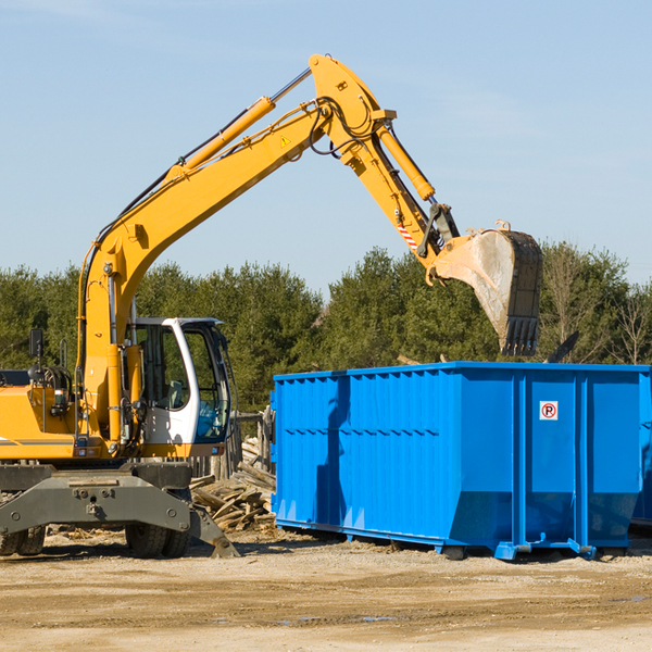 are there any restrictions on where a residential dumpster can be placed in Walnut IA